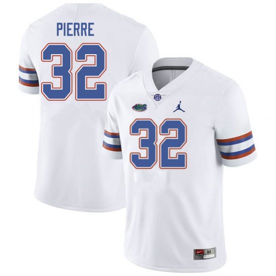 Men's Florida Gators #32 Jesiah Pierre NCAA Jordan Brand White Authentic Stitched College Football Jersey VHE4362NH